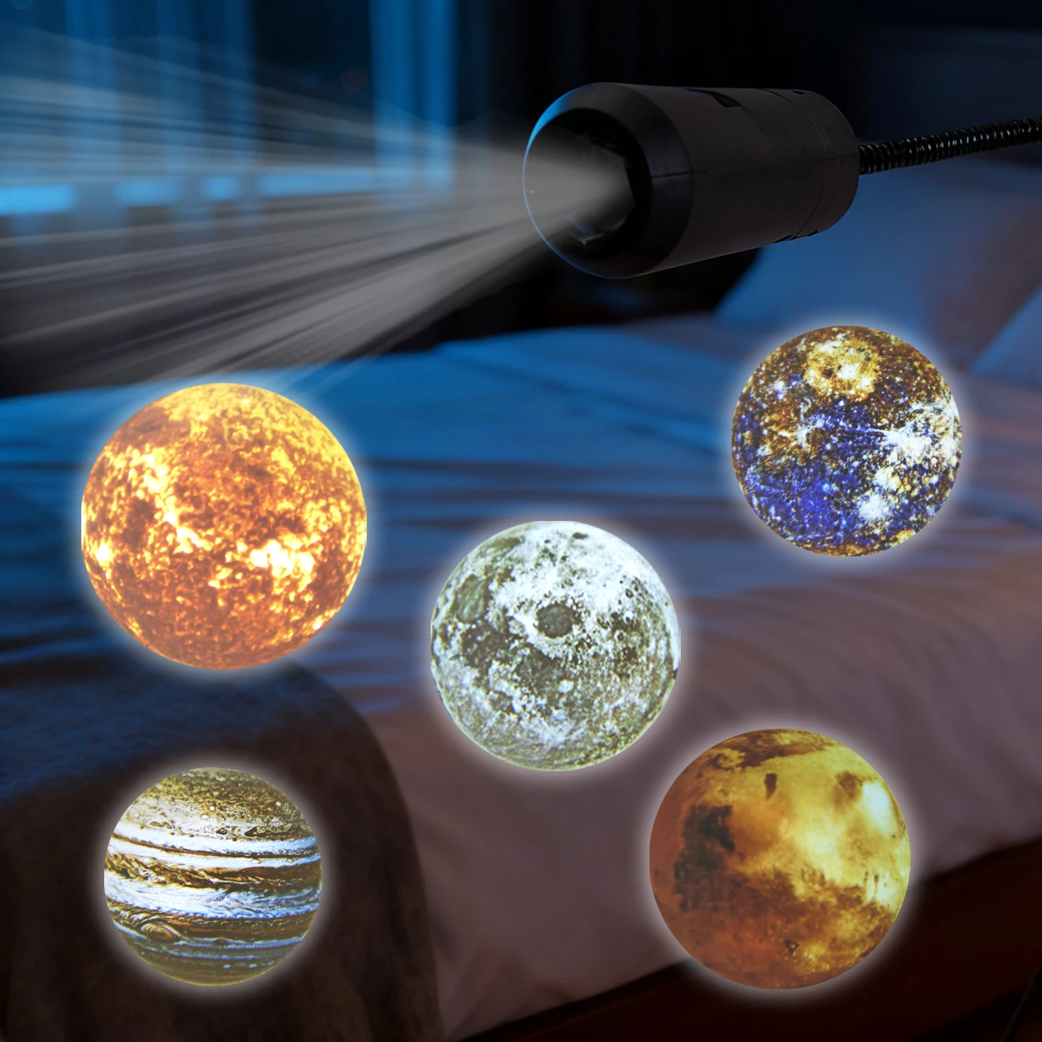 USB Projection Light Plug in Planet Patterns Replacement Lamp Strip Bedroom Ceiling Galaxy Projector Romantic Decor Night Light