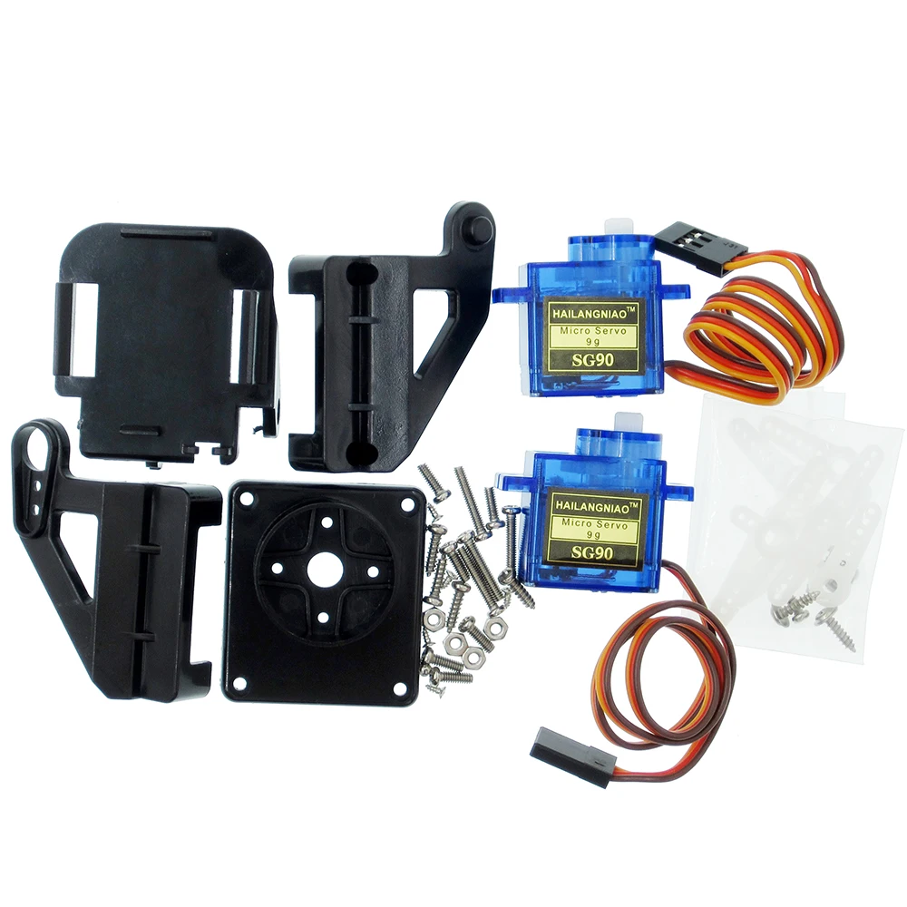 HAILANGNIAO PT Pan/Tilt for Aircraft 1pcs FPV dedicated nylon PTZ + 2pcs 9G servos SG90