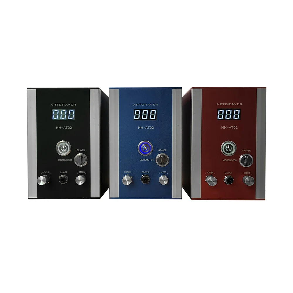 AT02 Jewelry Pneumatic Engraving Machine Graver Handle Gr Stainless Dual Carvers With Micromotor Handpiece