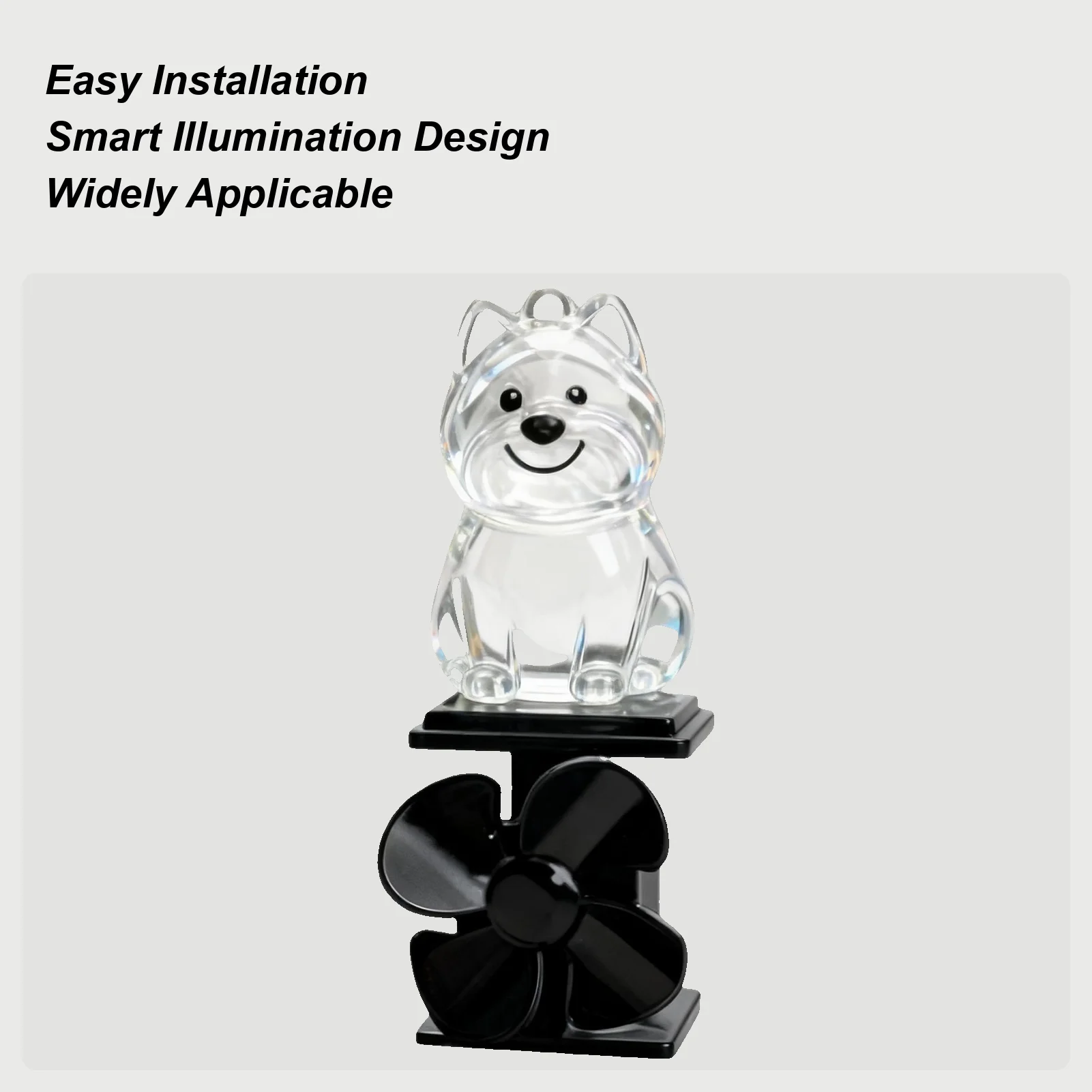 

Dog Figurines Motorcycle Light Up Decoration Wind Powered Animal Figurines For Motorcycle Handlebar Outdoor Cycling Night Riding