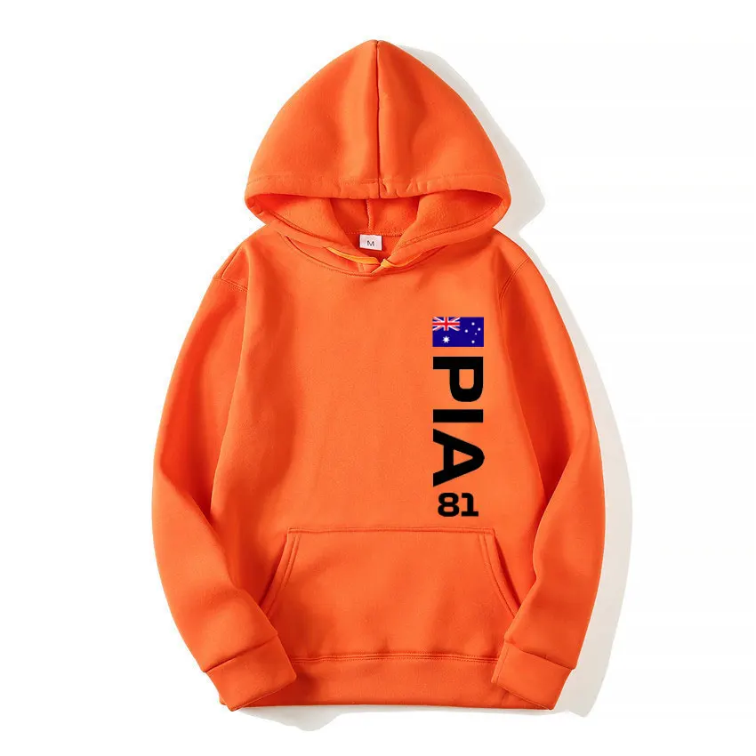 أوسكار بيستري 81 سائق شعار فريق السباق الرجال هوديي ربيع الخريف الذكور البلوز جديد عادية الرياضة المرأة البلوز الملابس القمم