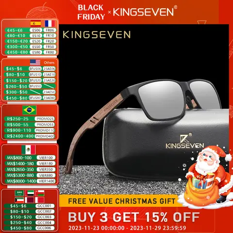 Handmade Aluminum Walnut Sunglasses KINGSEVEN