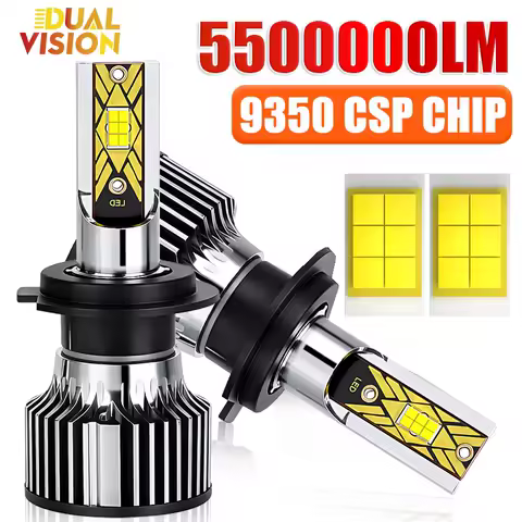 Turbo H7 H11 LED Headlight Bulbs Canbus light H4 H8 H9 HB3 HB4 H1 6000K High Power 5000W 5500000LM 9005 9006 9012 HIR Fog lamp