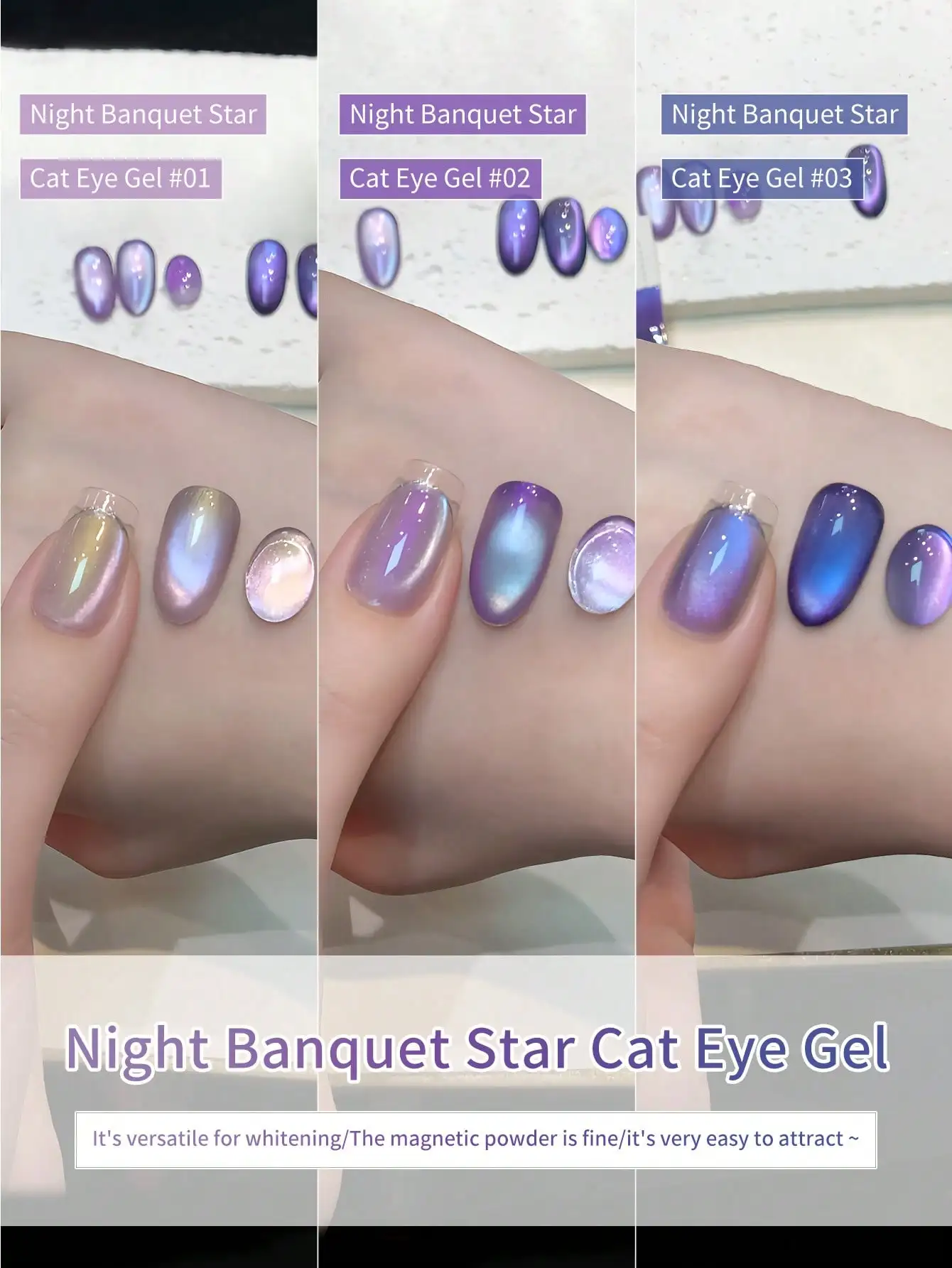 10 مللي الخرز الزجاجي المغناطيسي هلام طلاء الأظافر 3-Color مجموعة نقع قبالة الورنيش شبه الدائم المغناطيسي هلام صالونات الأظافر المهنية