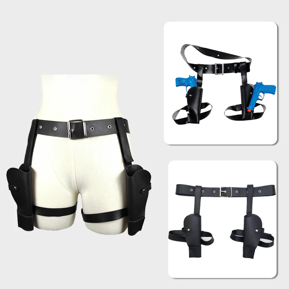 เข็มขัดหนัง PU สไตล์คาวบอยตะวันตก สำหรับตกแต่ง คอสเพลย์ บทบาทสมมติ อุปกรณ์เสริม มีจำหน่ายสำหรับผู้ชายและผู้หญิง