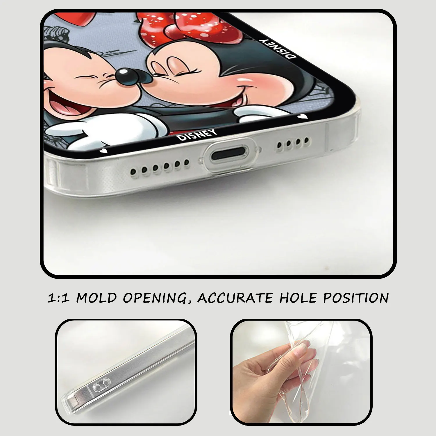 Disney mickey bonito caso claro para samsung galaxy a54 a14 a53 a34 a52 a12 a13 5g a25 a33 a23 a51 a71 a21s a32 4g fundas