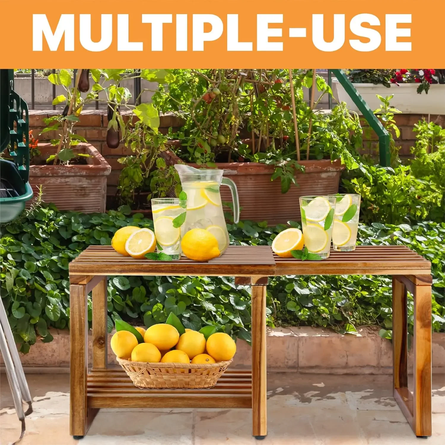 [XMSJ-مخزون محدود، اشتر الآن! ] كرسي استحمام بطول 29 بوصة قابل للتعديل مقاوم للماء مع رف تخزين لساق الحلاقة