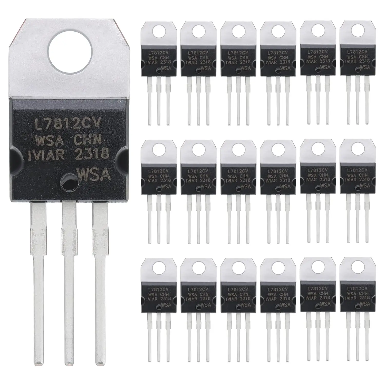 10/20/30PCS LM7805 L7805 7805 L7812CV 7812 Voltage Regulator IC ICs 5V 1.5A LDO REG TO-220