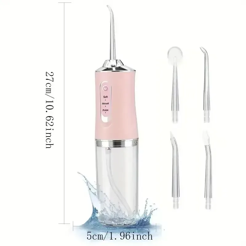 Portable Smart Electric Oral Irrigator Water Flosser 3 Modes Rechargeable Dental Water Jet Irrigator Dental Teeth Cleaner