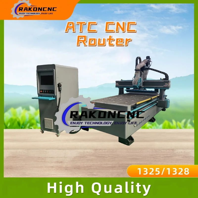 

Automatic Tool Changer 3 Axis CNC Labor-saving 1325 ATC Cnc Engraving Router Machine 1300*2500mm 1300*2800mm Woodmilling Machine
