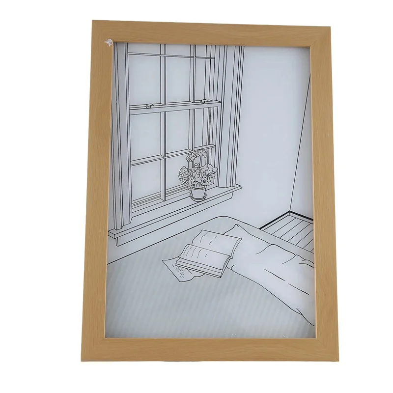 ABRS-Light Pittura Lampada artistica Decorazioni per la casa Sole Pittura Luce notturna Compleanno 32X22 cm