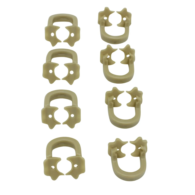 4Pcs/Box Dental Rubber Dam Clamps Dam Rubber Barrier Clip Resin Materials Tool Can Autoclavable 134°C For Dentist Tools