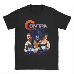 Men Contra Movie T Shirt Game Pure Cotton Clothing Novelty Short Sleeve Round Neck Tee Shirt Printed T-Shirt