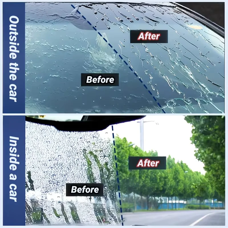 Car Glass Waterproof Spray Kit: Hydrophobic Anti-Rain/Anti-Fog Coating, Suitable for Car Windows, Mirrors & Bathroom Glass image 6