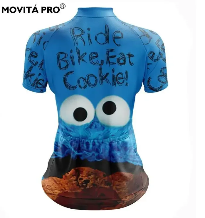 Movita Pro Women's Cookie Cycling Jersey Cyclist Shirt Clothing Breathable Shirts Gym Cycling Sportswear Top Quality Clothes