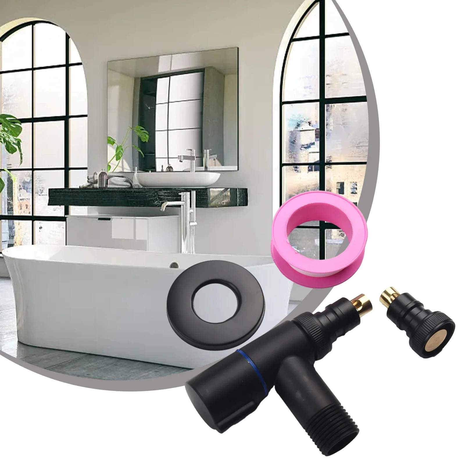 Quick Opening Angle Valve for Washing Machine Stainless Steel 12 Water Stop Faucet Multifunctional Design with Metal Handle