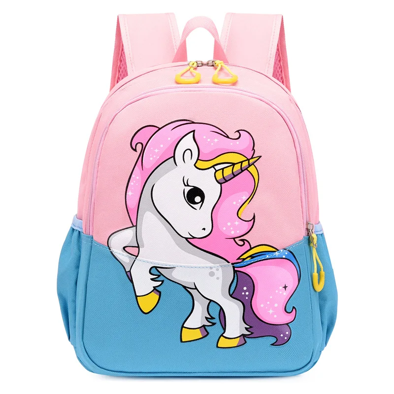 Mochila de unicornio para niños y niñas, morral escolar de dibujos animados