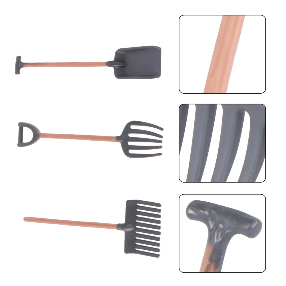 

1Set Mini Farm Tools Set Safe Non-Toxic Vivid Craft for Mini House Garden Decor Miniature Gardening Tools Compact