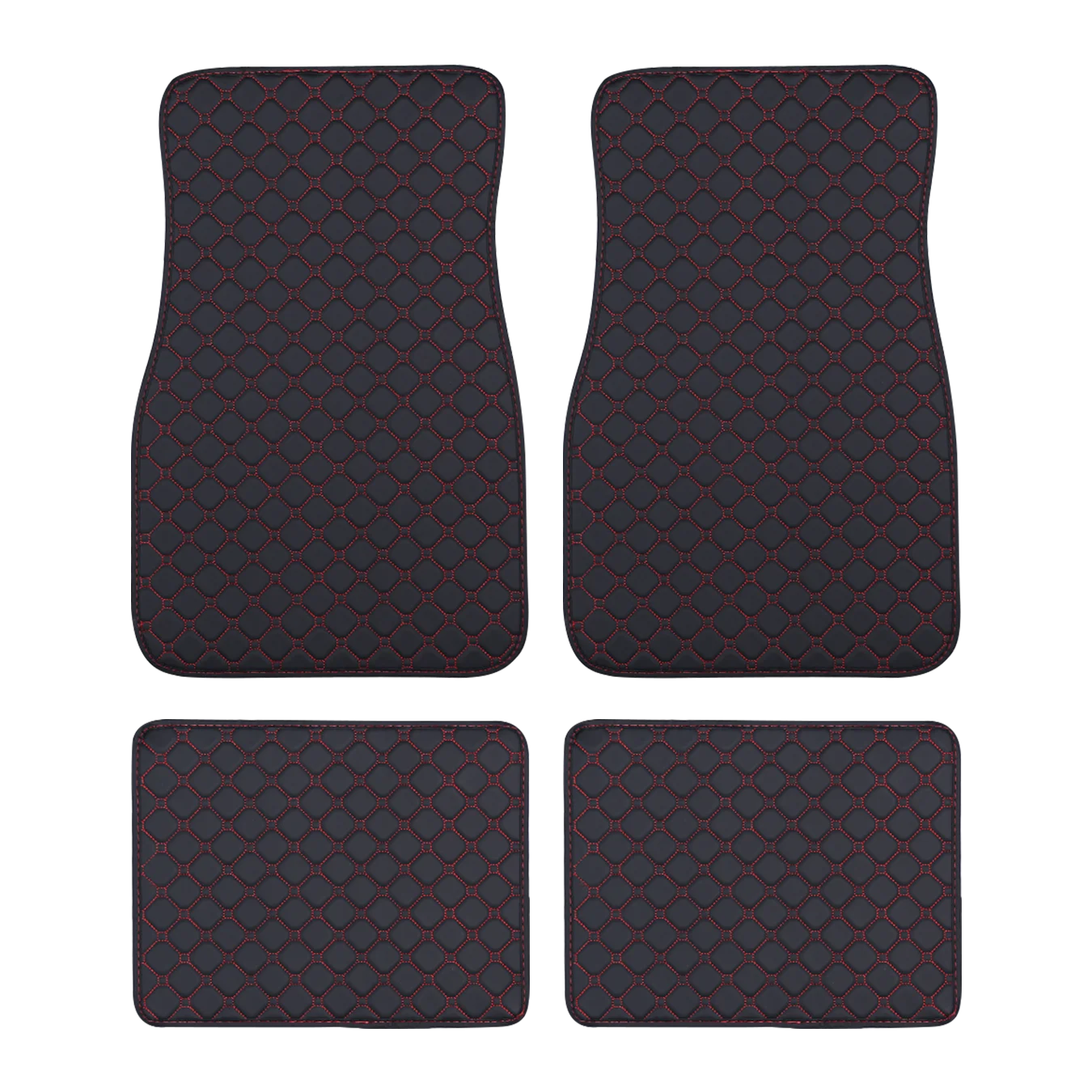 

4pcs Universal Car Floor Mats PU Leather Waterproof and Stain Resistant, Easy to Clean Car Interior Accessories XNG03-J