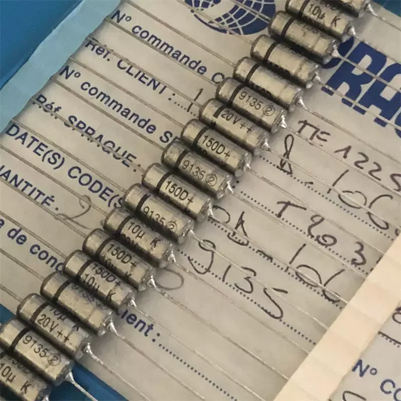 

5 шт. оригинальная коробка американский SPRAGUE Sibi 150D серии 10 мкФ 20 В 106 К осевой аудио танталовый конденсатор