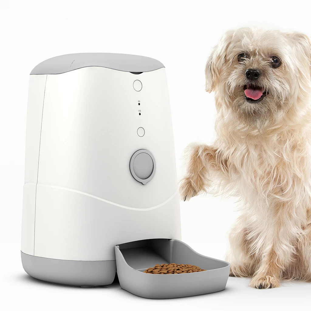 3.7L Intelligent Pet Treat Feeder Cats and Dogs Timed Dry Food Dispenser 2023 Pet New Supplies Support Alexa Google Assistant