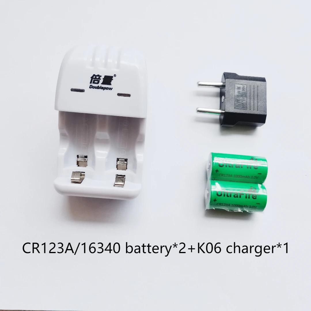 3 V CR123A Battery charger + 2 pcs. .. New 3 V 16340 battery section CR123A Battery Charger，Digital Camera Battery