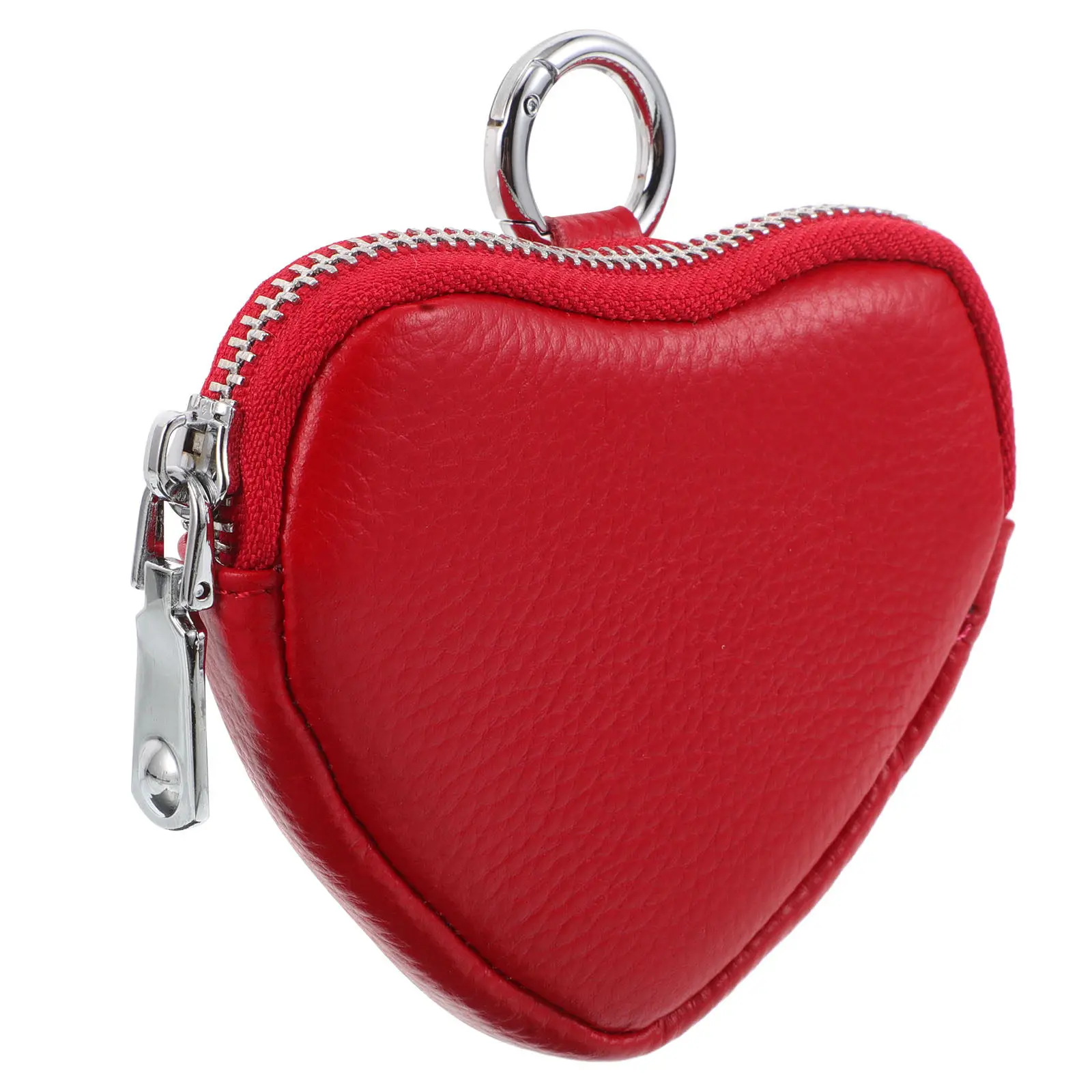 

Сумка в форме сердца для женщин, мини-кошелек с брелоком, маленькая сумка для мелочи, портативный аксессуар для путешествий, работы и прогулок, красный цвет