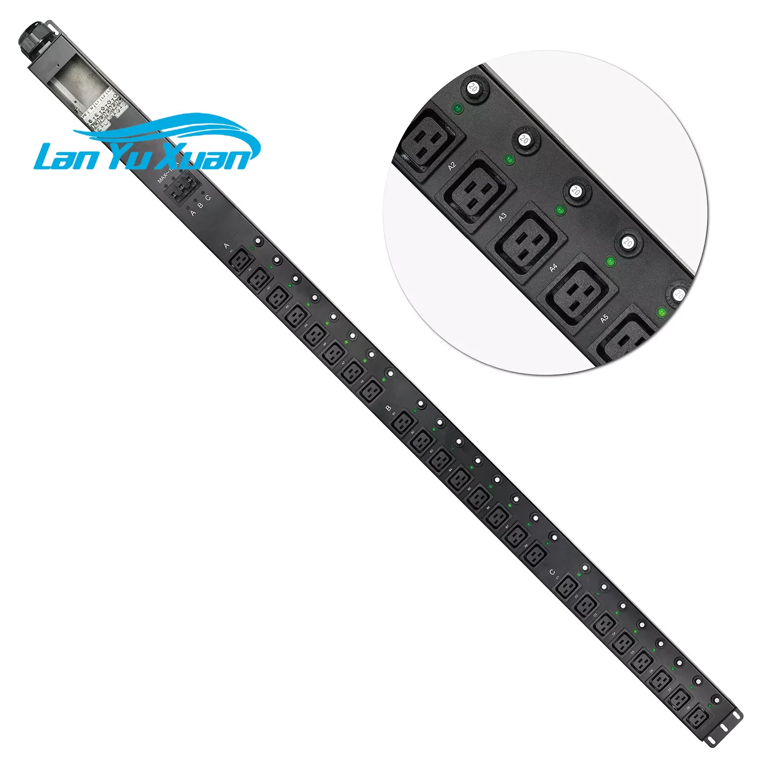 

2026 12 / 18 / 24 Way Power Distribution Equipment Black PDU MCB Board MCB