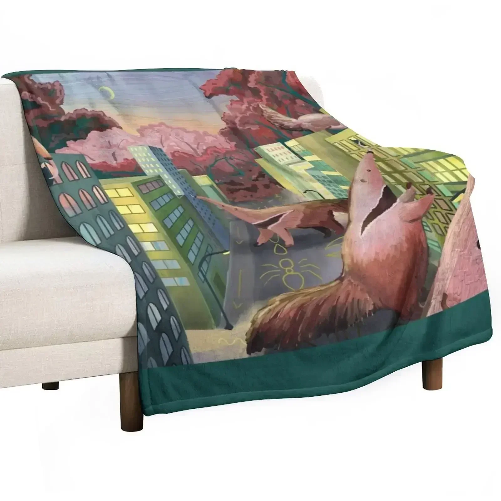 

Age of Anteaters Throw Blanket Durable Warm Blanket for Daily Home Use