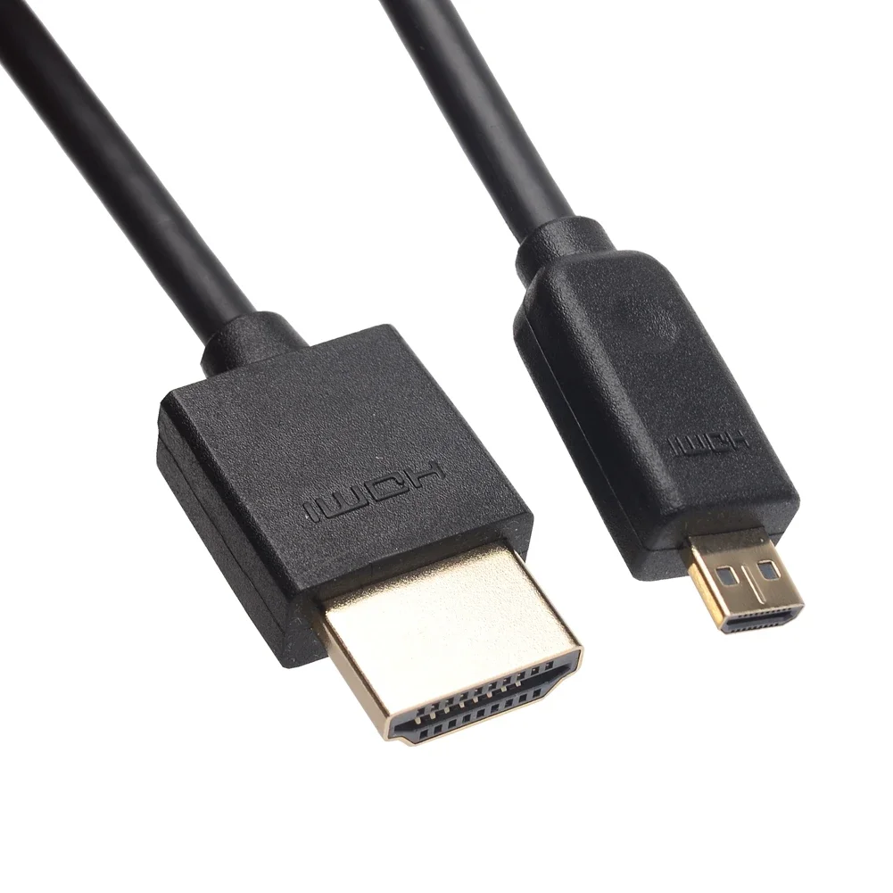 OD 4.0mm Super miękki kabel Micro HDMI do HDMI do Mini HDMI Ultra cienki 4k @ 60hz lekki przenośny krótkie cienkie hdmi2.0