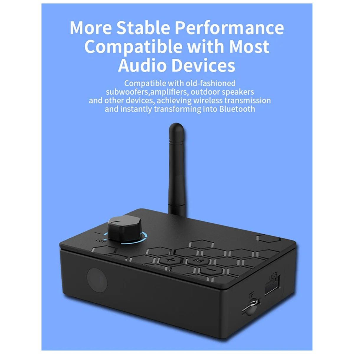 Popular HIFI 5.4 Bluetooth Receiver Digital to Analog Digital to Analog Remote Control Coaxial Converter Adapter
