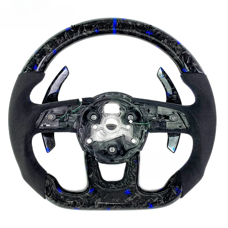 Steering Wheel Carbon Fiber for  Q8 SQ8 A3 A4 B9 A5 B8 A6 C7 A7 S3 S4 RS3 RS5 RS7 RS6  Racing Steering Wheel