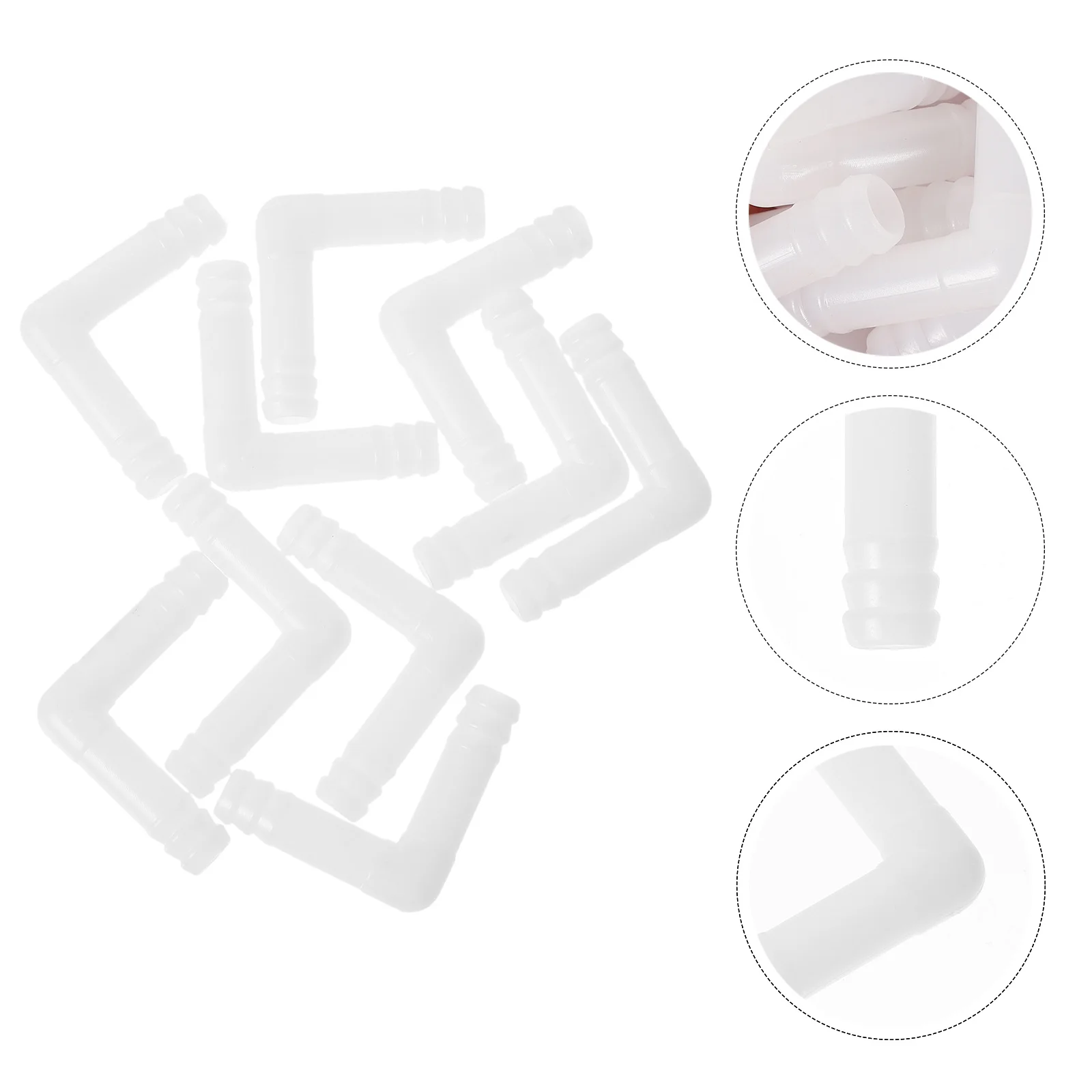 

10pcs 90 Degree Pp Elbow Plastic Tubing Fittings Right Angle Hose Barb For Water Gas Pipe Aquarium L Shaped Adapter
