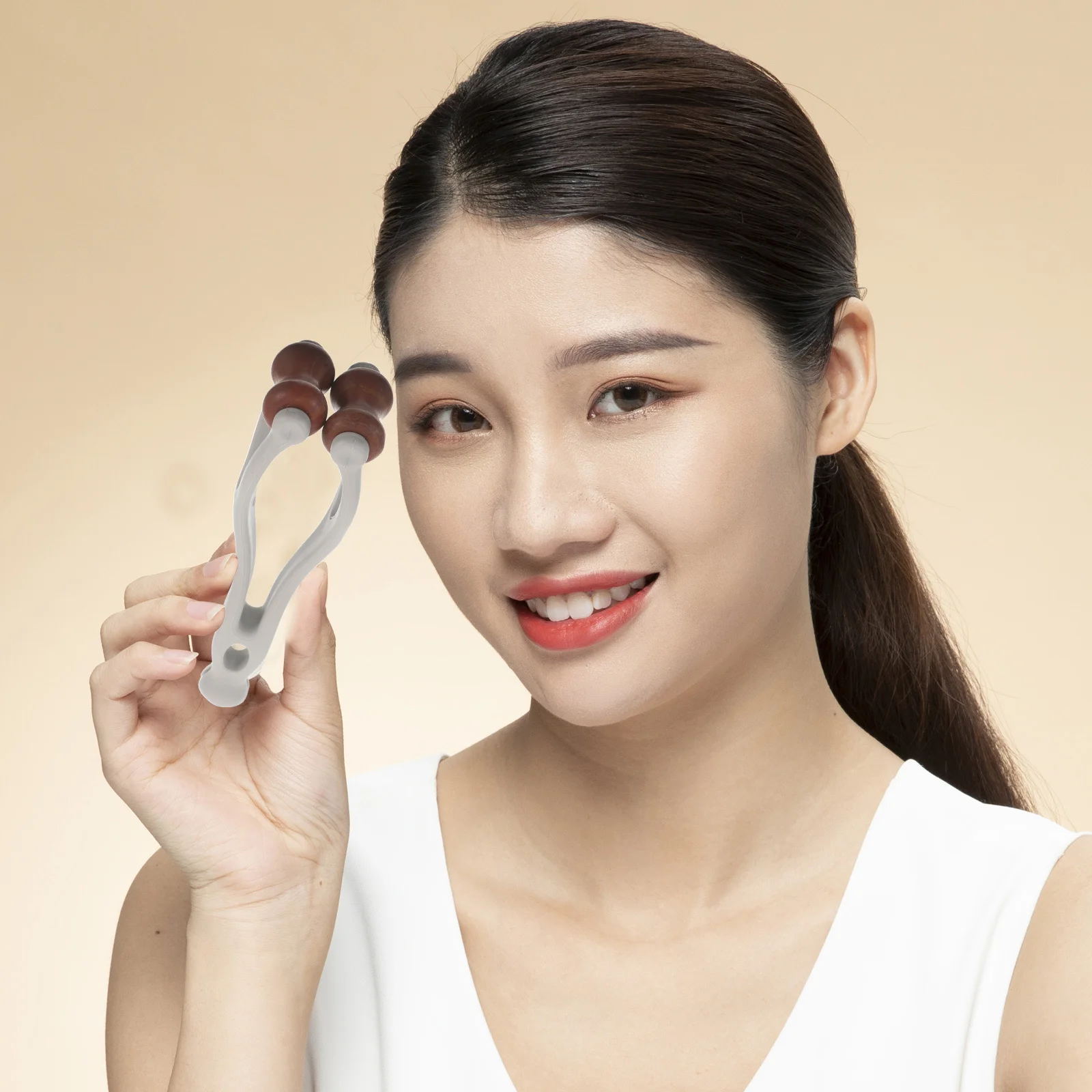 Finger Massager Roller Portable Durable Red Stone Tool Relieve Hand Fatigue Promote Circulation Office Workers Artisans
