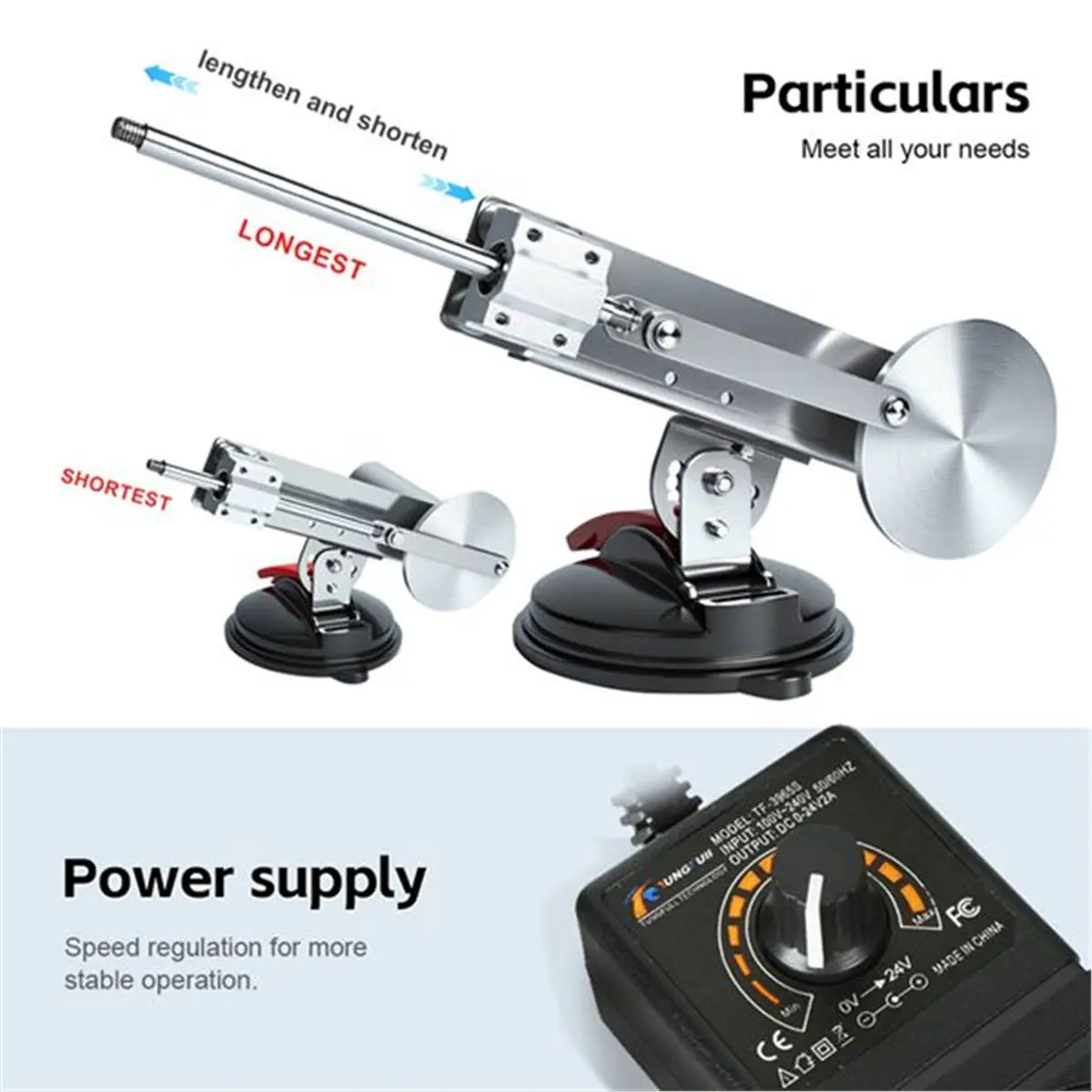 Oct Sale Mini Telescopic Linear Actuator 65mm Stroke High Thrust DIY Electric Push Rod 3XLR Linear Actuator EU Plug
