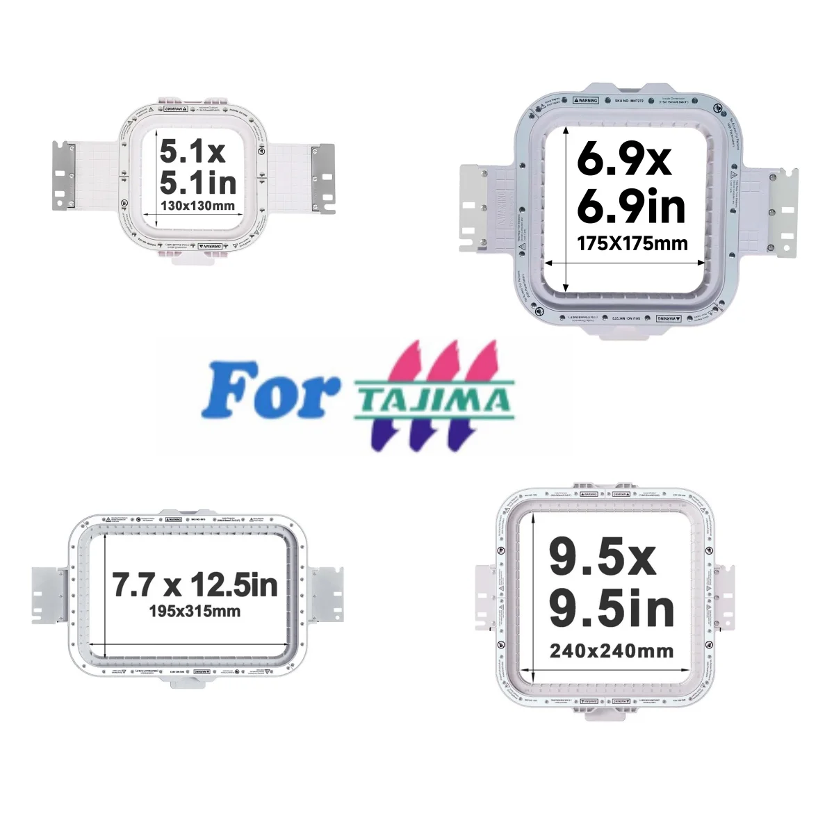 

Magnetic Frame 6.9inch Magnetic Embroidery Hoop For Tajima SAI TEHX TEJT TEMX-C TMAR Etc Embroidery Machine Mighty Frame