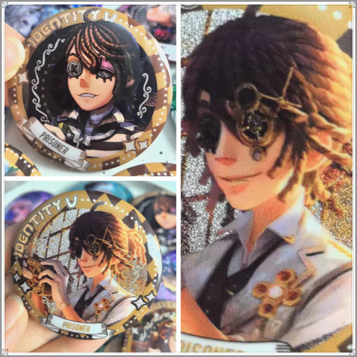 

Game Double Luca Balsa Cosplay Badges Flash Laser Fine Shine Couple Brooch - Identity V Prisoner 5.8cm Cosplay DIY Collectible