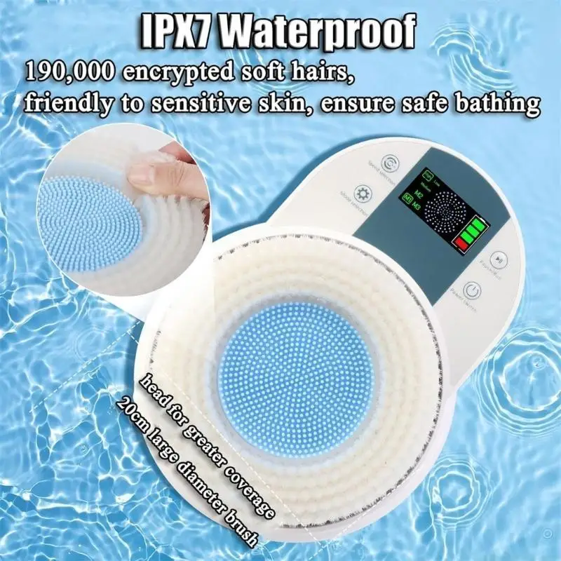 D0AB Denial Drill Adhesive Mount Electric Bath Brush 130mm Head 2 Approaches For Delicate Skin