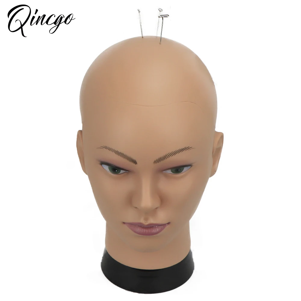 Cheap Female African Manenquin Head For Making Wigs Hat Display Male Bald Training Head Manikin Dolls Head For Makeup Practice