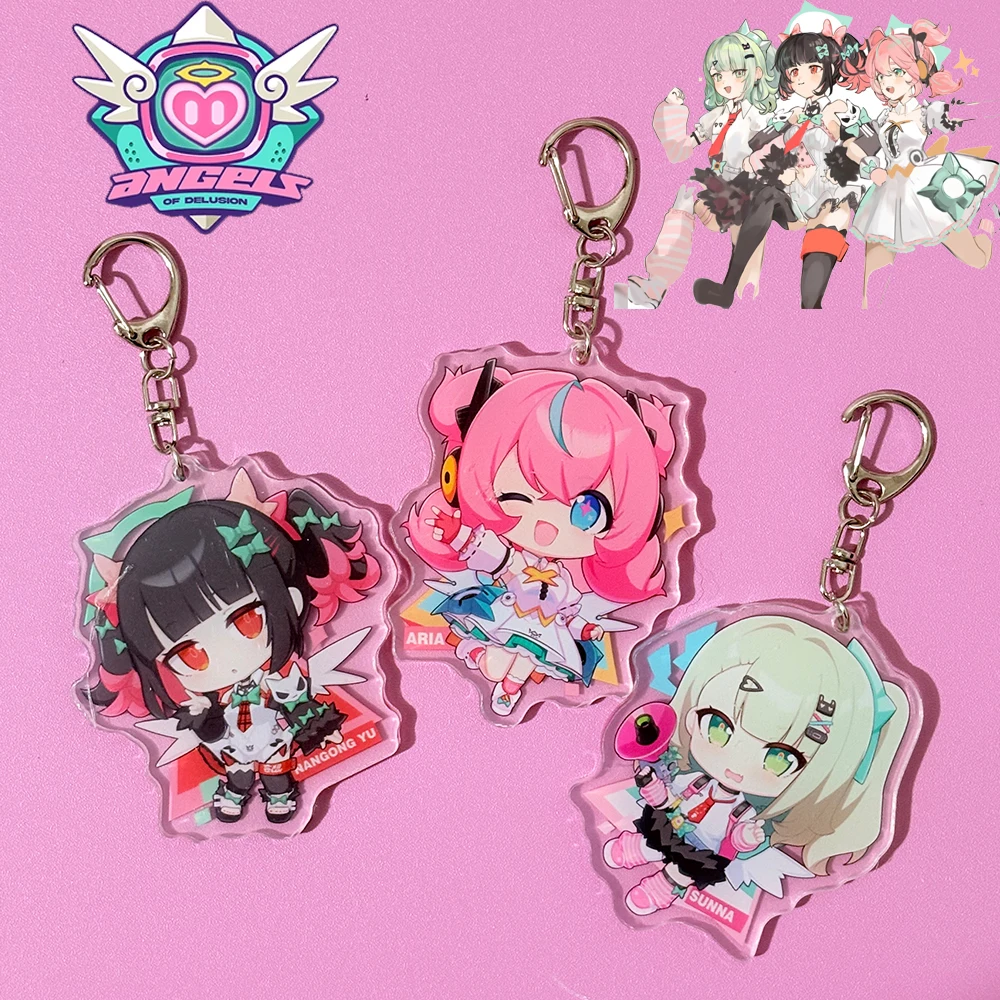 Llavero Acrílico Angels of Delusion Nangong Yu Aria Sunna, Figura Kawaii del Juego Zenless Zone Zero, Colgante para Mochila