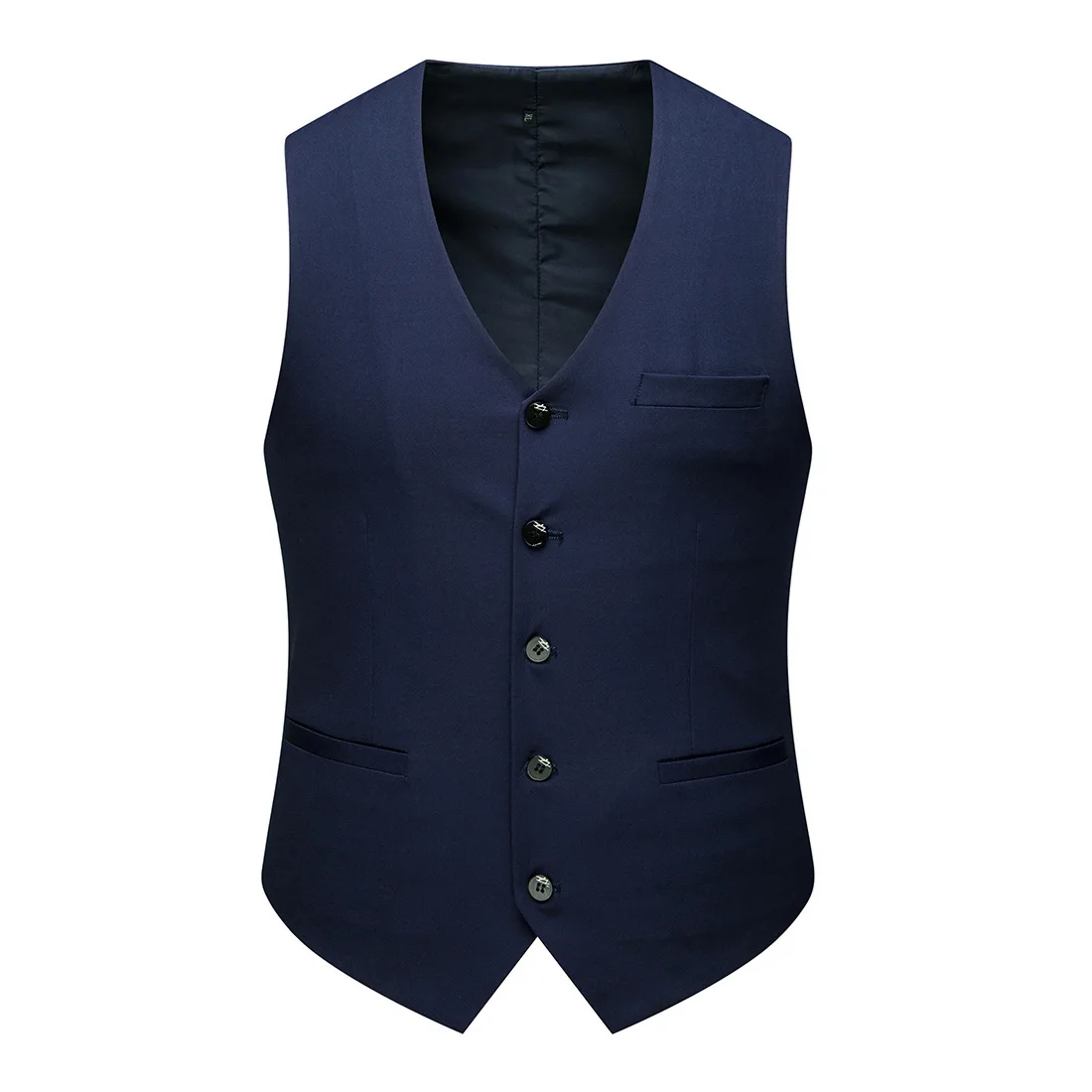 KIDWHXR Gilet da uomo Autunno monopetto con scollo a V Gilet maschile Semplice tinta unita Slim Versatile Comodo gilet da uomo