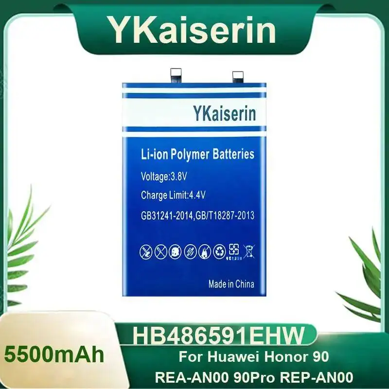 

Аккумулятор мобильного телефона HB486591EHW для Huawei Honor 90 Rea-AN00 90Pro Rep-AN00, надежное питание, экологически чистый, 5500 мАч