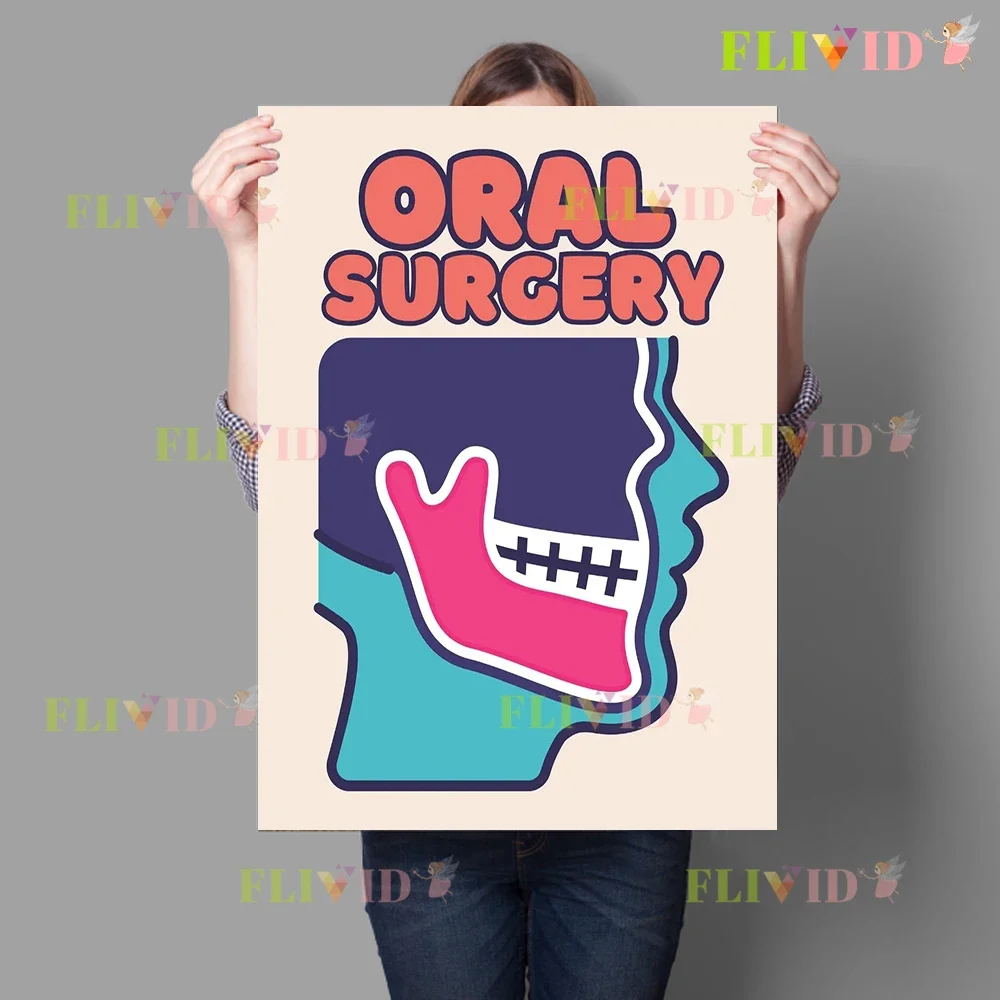 Dental Specialty Humor Canvas, Oral Surgery & Orthodontic Alignment Wall Art,Dentist Office Decor Poster,Dental Gift Poster