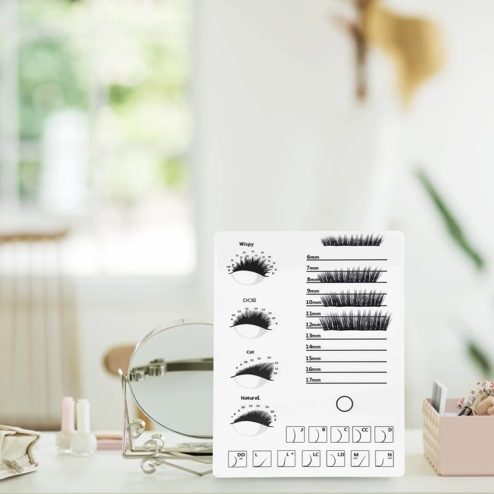 1pc Tabellone per ciglia Vassoio per estensione ciglia in acrilico per ciglia finte Innesto Salon Tool Organizer Piastra di stoccaggio Fornitura