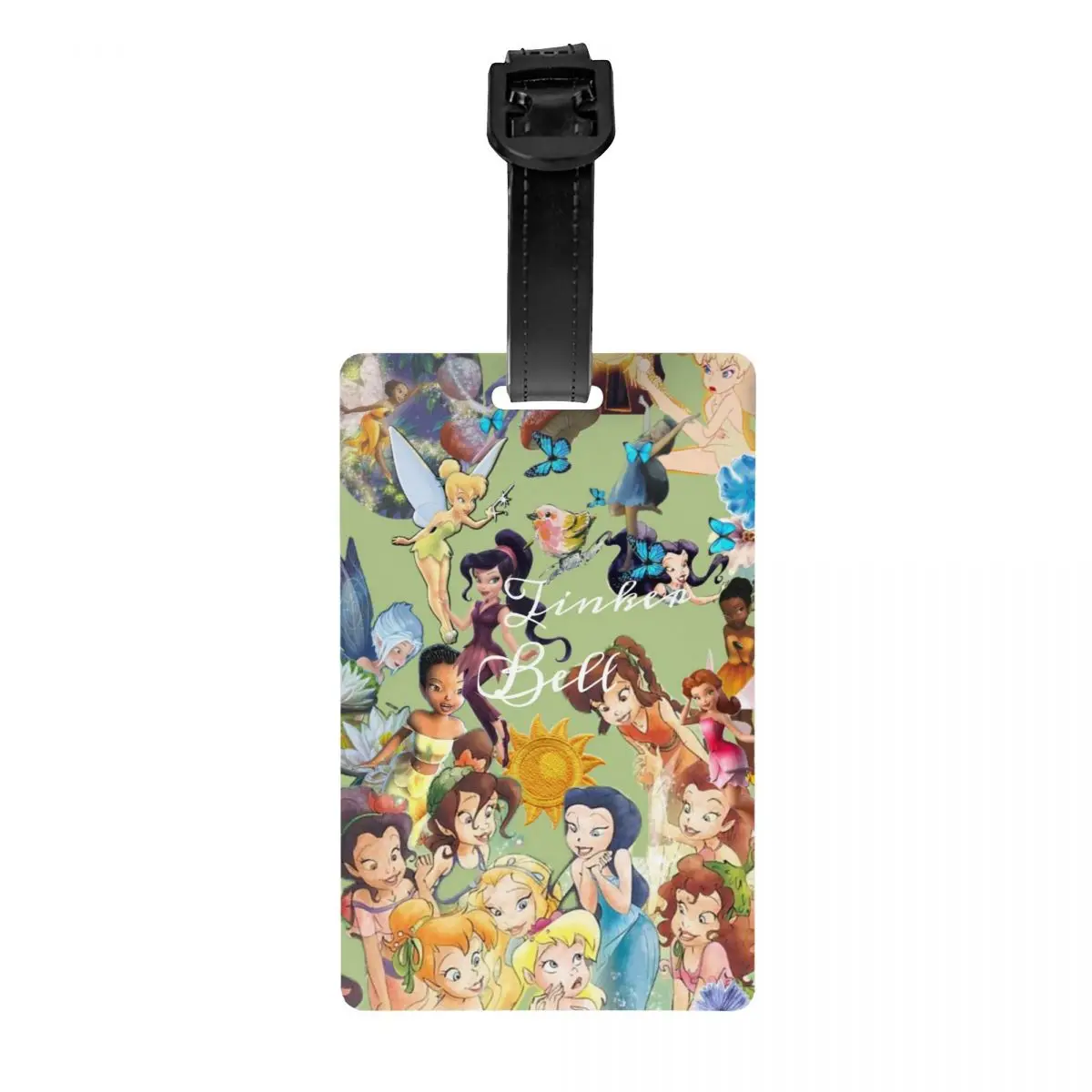 

Custom Tinker Bell Luggage Tag Privacy Protection Baggage Tags Travel Bag Labels Suitcase
