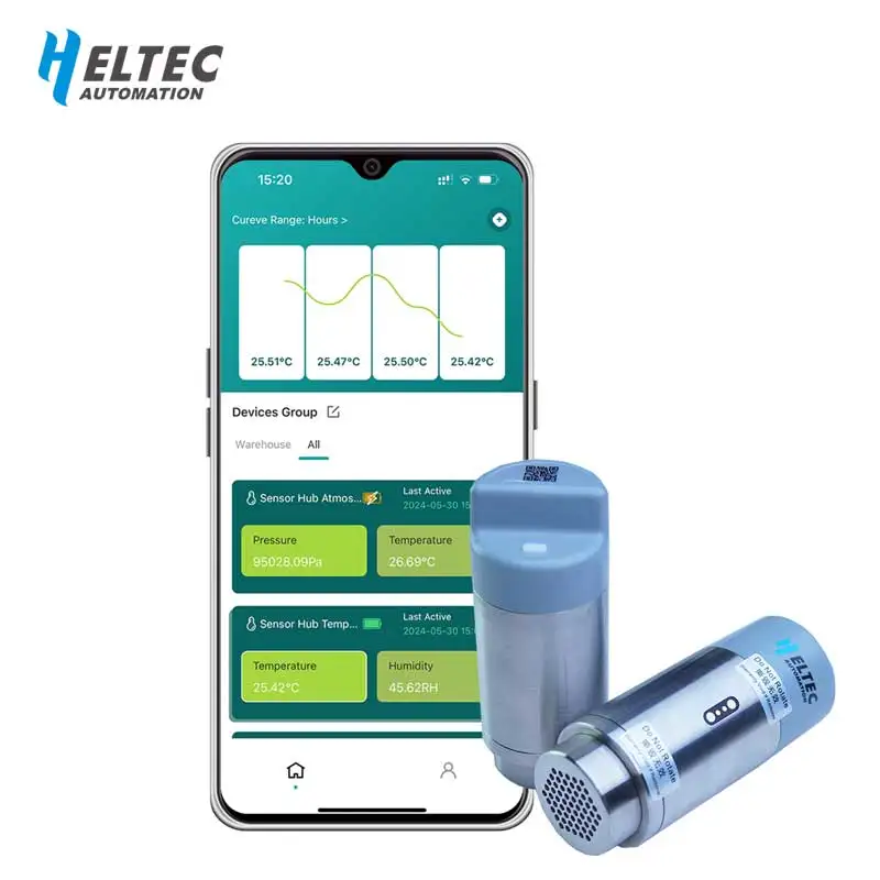 Heltec LoRaWAN-Barómetro IoT, Sensor Hub Acurite, inalámbrico, Digital, barómetro, ESP32, WiFi, Bluetooth, interior y exterior