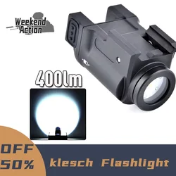 WADSN Klesch 권총 손전등, 20mm 레일용 600 루멘, 고출력 미니 무기 램프, Zenitco 무기 라이트, Glcok 17 19