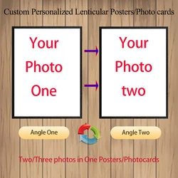 Dropshipping Custom Anime 3D Lenticular Posters Wall Art Movie Flip Changing Pictures for Room Decor (Without Frame)
