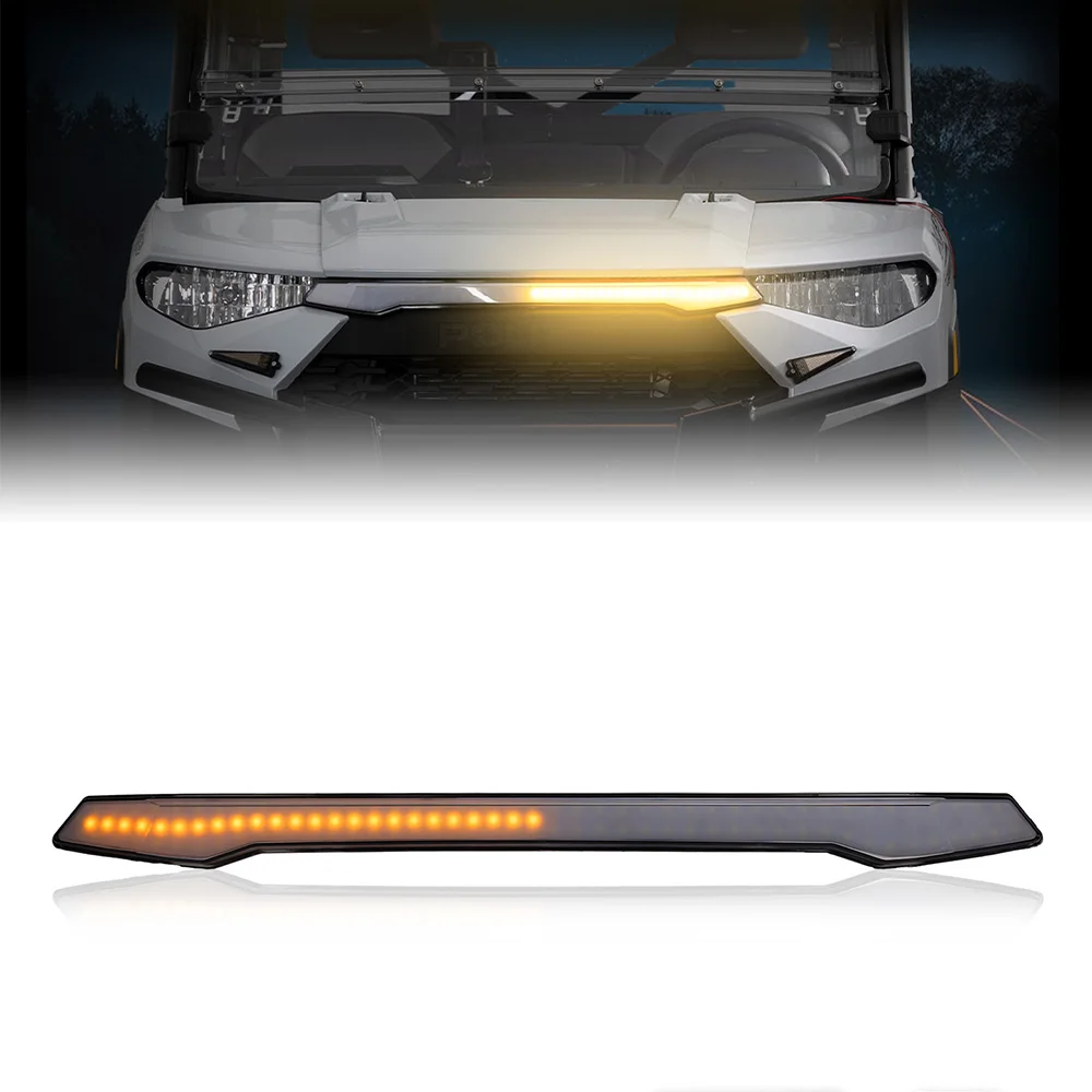 

KEMIMOTO LED Front Grill Light with DRL Turn Signal Compatible with Polaris Ranger XP 1000 /Crew 2018-2024 Front Accent Lights