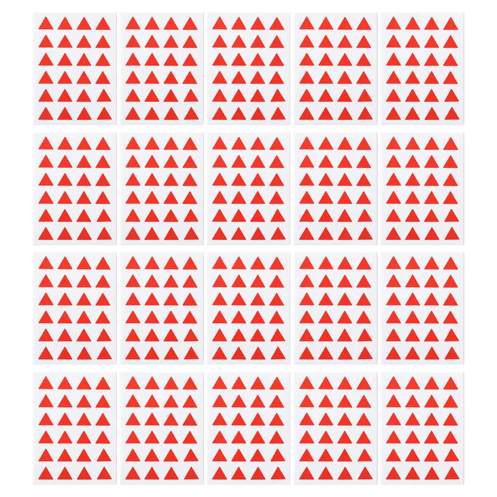 

576Pcs Self Adhesive Stickers Triangle Classification Label DIY Marking Sticker for Paper Fabric Plastic Bags Decorative Label